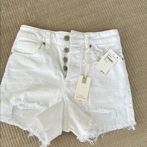 Good American White Denim Shorts